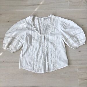 Elegant White Button-Up Blouse